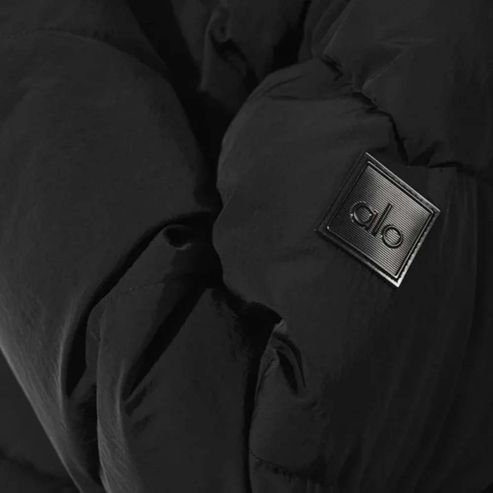 Alo Yoga Glacier Puffer Jacket Coat Black Size Medium - Picture 3 of 7